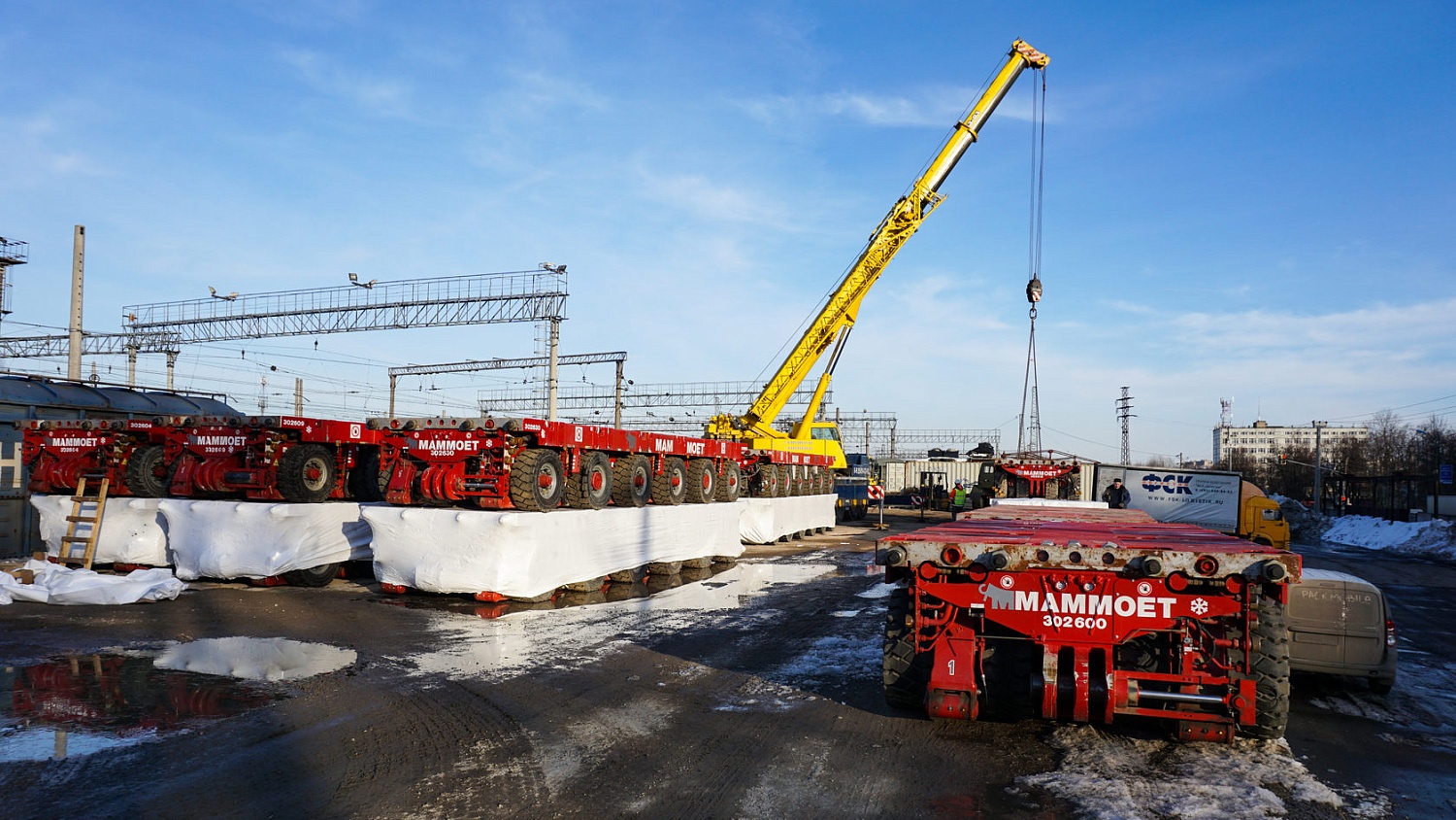 Организация перевозки самоходных модульных транспортеров MAMMOET